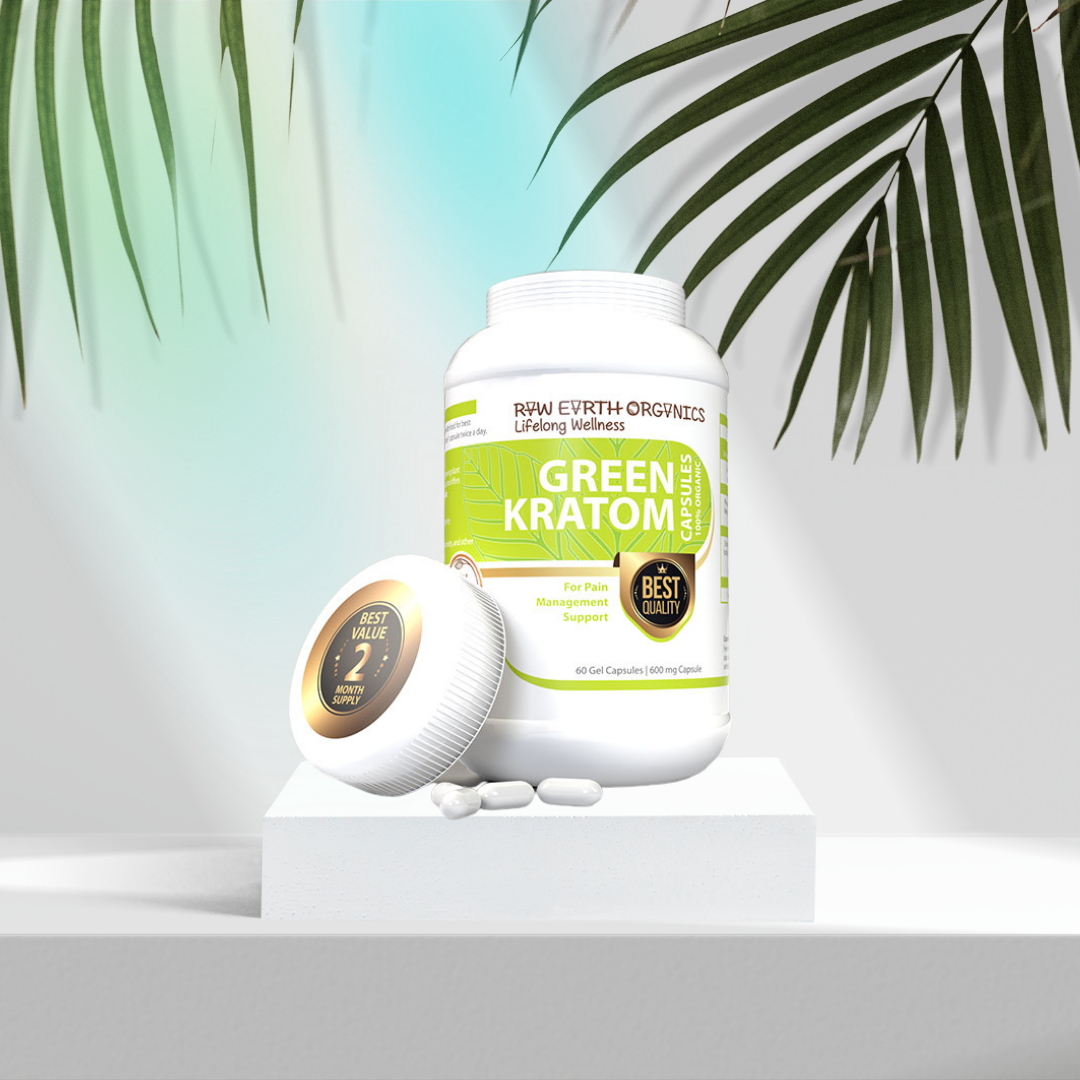 Raw Earth Green Kratom - 30 Capsules