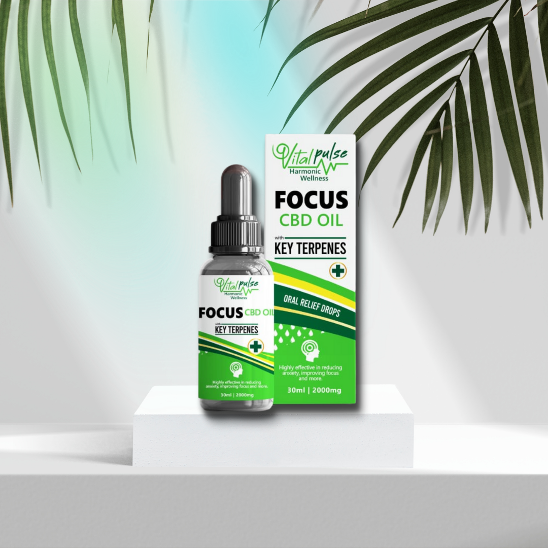 VitalPulse Focus CBD Drops - 30ml 2000mg