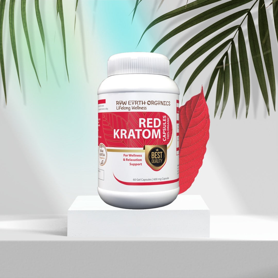 Raw Earth Red Kratom - 30 Capsules